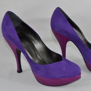 GEORGINA GOODMAN “Amber” Suede Platform Pump, Size 8 NIB $550